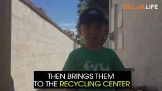 Draft 170425 V+S INV 7 year old Ryan Hickman has raised $10,000 by recycling