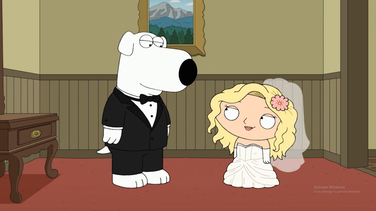 Family Guy S16E15 The Woof of Wall Street - Stewie is Brian's bride