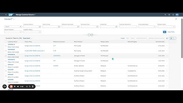 SAP Advanced Customer Return management   Return delivery   SAP FIORI