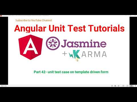 Part 42- Angular Unit test case on template driven form  |Angular unit test case Tutorials