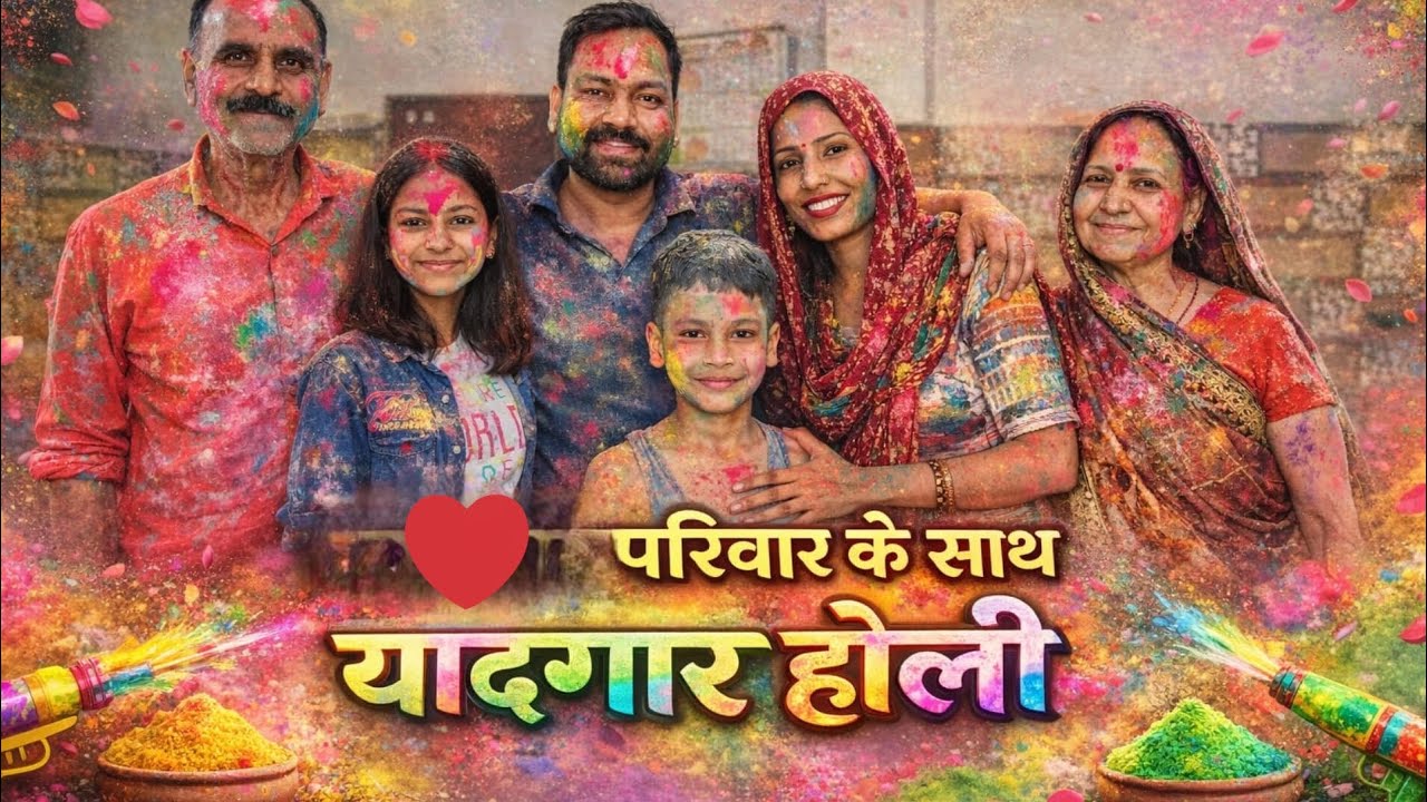परिवार के साथ होली | बड़ों के साथ होली का त्योहार | Holi Vlog | Jyoti Bharat Official