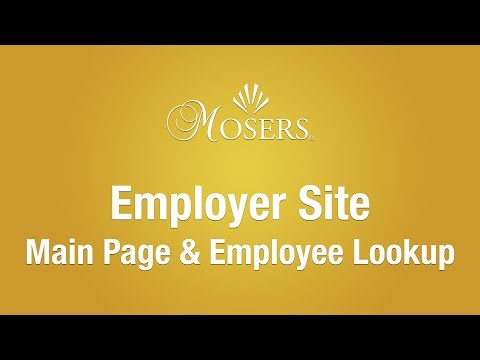 Overview of MOSERS Employer Site