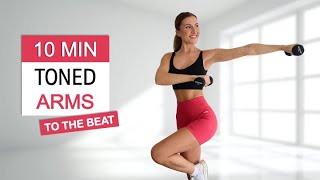 10 Min Toned Arms to the Beat | Qick and Intense | Small Weights or Water Bottles | No Repeat