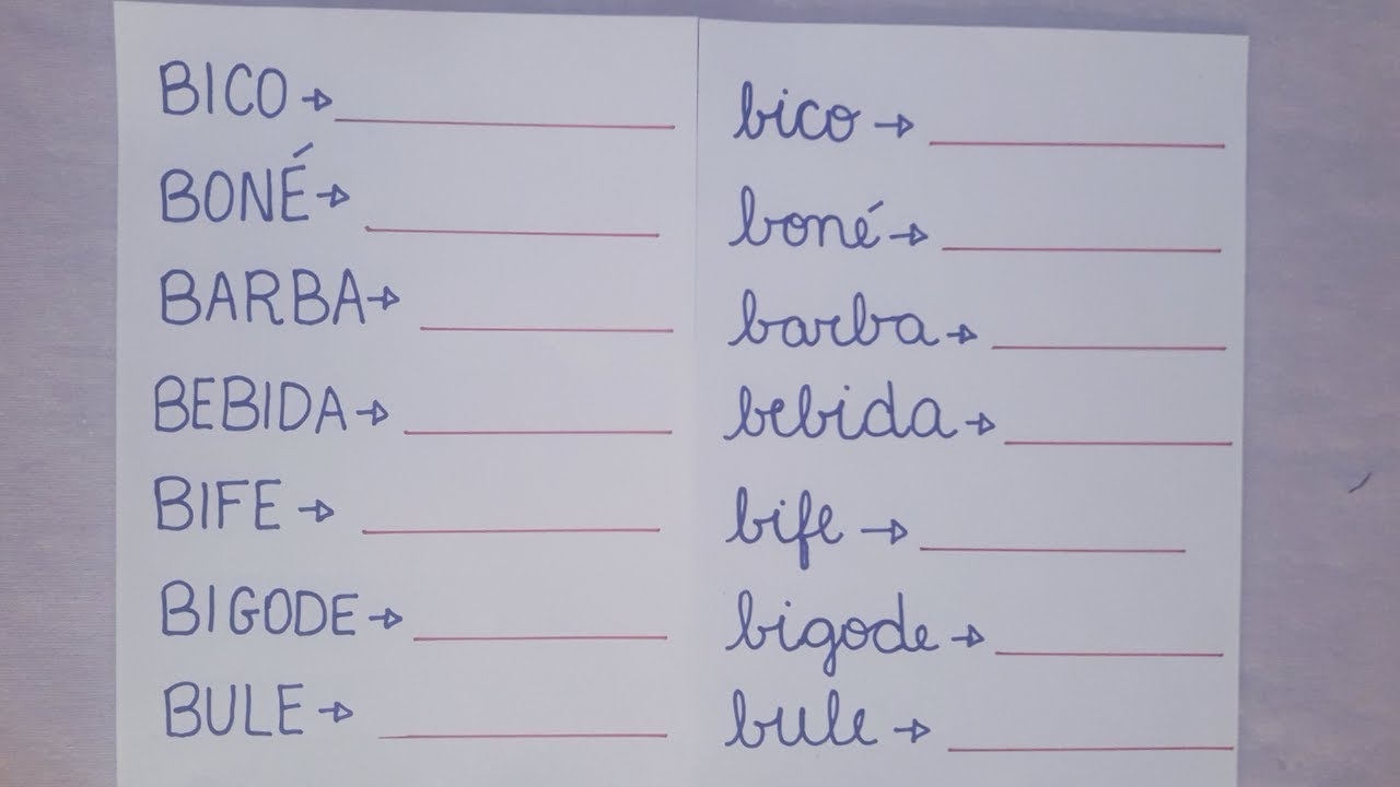 Lendo e Escrevendo Palavras com a Letra B - Aprendendo a Ler e Escrever - BA BE BI BO BU  BÃO - EJA