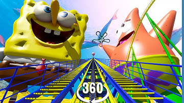 🔴VR 360° SpongeBob Square Pants Roller Coaster Video