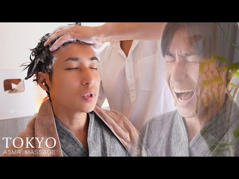 ASMR💆シャンプーとハールワッサーヘッドマッサージで頭皮の血行促進