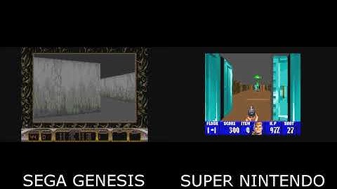 Genesis vs. SNES - Raycasting Graphics (Duke Nukem 3D vs. Wolfenstein 3D)