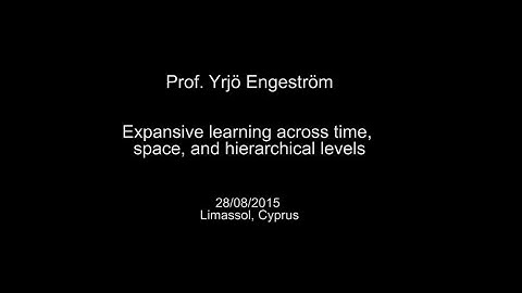 Prof. Yrjö Engeström - EARLI 2015 KEYNOTE