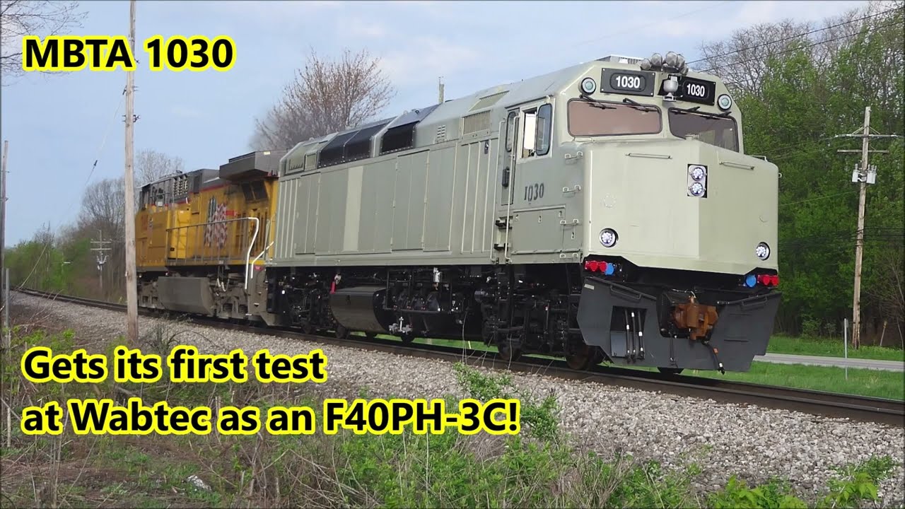 Boston's MBTA Locomotive F40PH-3C 1030 gets tested at Wabtec
