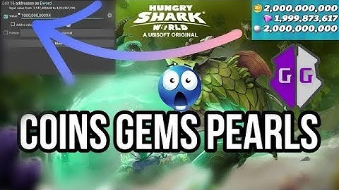 Latest hack method Hungry Shark World Coins Gems Pearls GameGuardian No Root | edit value x4