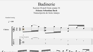 Badinerie Johann Sebastian Bach Tablatura de Guitarra... chords