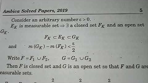 (2019)M.A/M.sc (2Sem)Mathematics (measure & integration) paper With solutions ||CCSU||