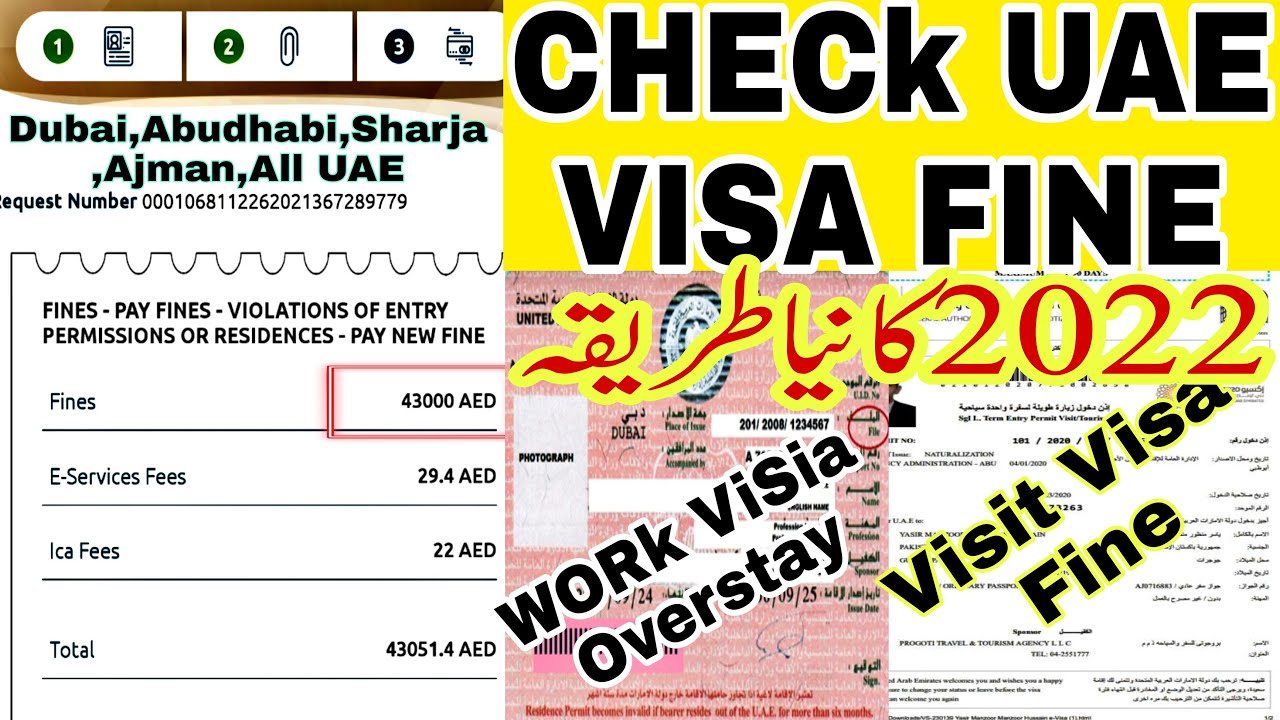 dubai visit visa fine check online