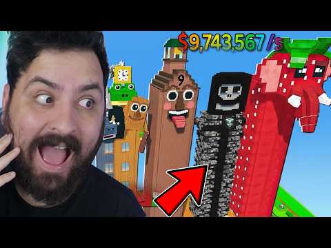 EU CONSTRUI A MAIOR TORRE BRAINROT e MAIS RARA no ROBLOX!! (Steal a Brainrot) - Roblox Build a TOWER