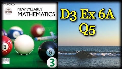 Q5 || Ex-6A || D3 || NSM || Coordinate Geometry || O