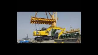 Sabelatrans  Moving Earth Moving Equipment's  on a break Bulk  Vessel