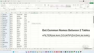 How do I get common data from two tables in Excel? - Excel Tips and Tricks
