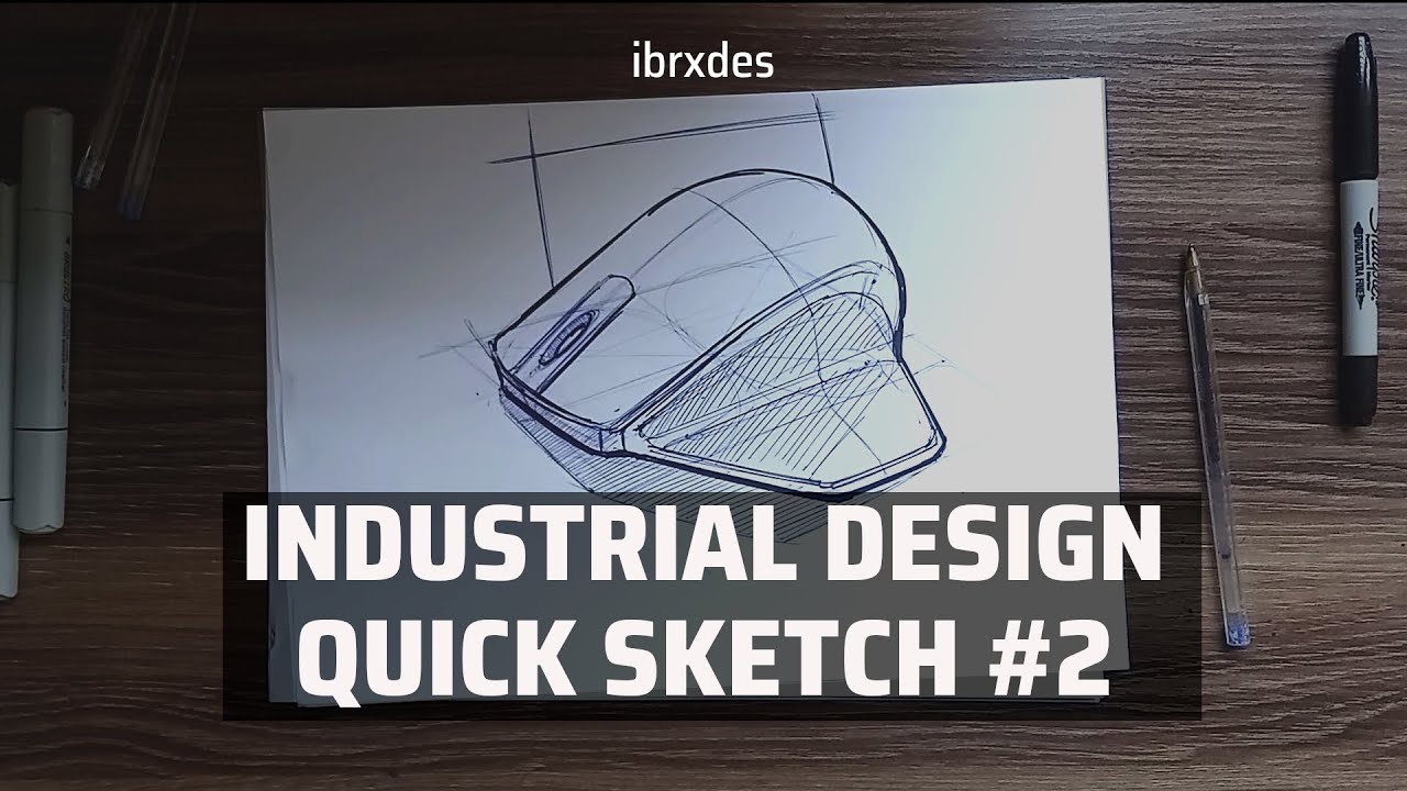 Industrial design Sketching | Quick Sketch #2 | ibrxdes | Optical Mouse