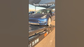 Towing a Tesla with no keys and closed !!! No power #towing #towlife #tesla #towman part 1