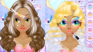 공주 메이크업 화장놀이 미용실 놀이 princess hair salon make up game ผมเจ้าหญิง screenshot 1