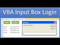 Excel VBA Input Login Box