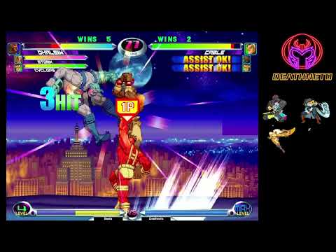 MvC2 Dhalsim 50% sequence, teleport to save assist, 50% Yoga Inferno xx Hailstorm combo