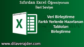 Excel Eğitim Dersleri 97 - Verileri Birleştirme Farklı Yerlerde Hazırlanan Tabloları Birleştirme