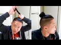 How To Tie Man Bun w/ Longer Hair- How To Wear Hat w/ Long Hair