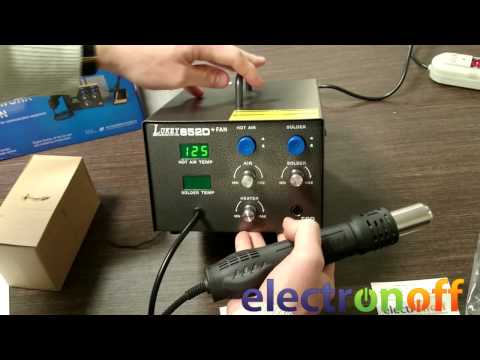 Паяльная станция Lukey 852D+Fan. Обзор паяльной станции от Electronoff.ua Паяльная станция Lukey 852D+Fan. Обзор паяльной станции от Electronoff.ua