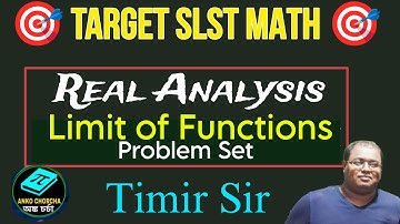 SLST Mathematics | Real Analysis  |  Limit of function | Mathematics slst preparation | Anko Chorcha