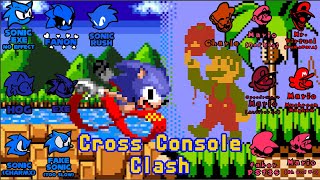 FNF - Cross Console Clash / Mario's vs Sonic's (Super Mario Bros. Funk Mix DX)