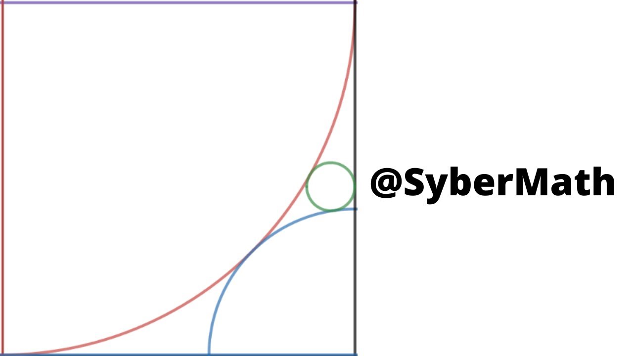 Unit square, a circle and two quarter circles (A geometry puzzle) YouTube