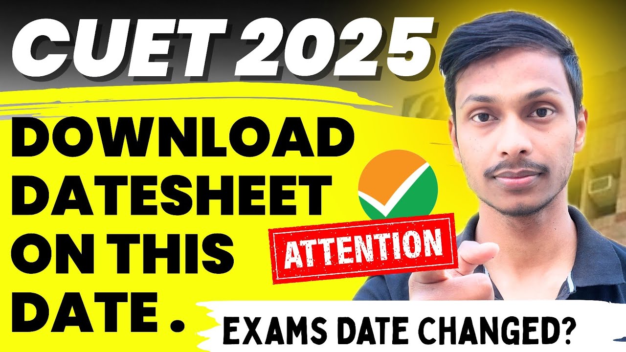 DOWNLOAD DATESHEET NOW ! CUET UG EXAM Date 2025 Subject Wise | City ...