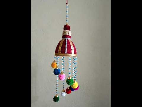 DIY Easy Woolen Jhumar Craft Idea/Plastic Bottle Craft🤩✨ #windchime #shorts #yutube #viralshors #diy