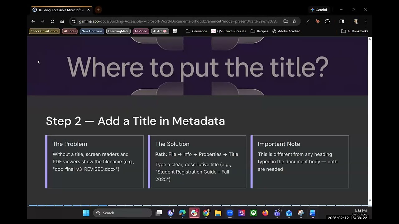 Making Accessible Word Documents
