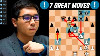 Wesley So *CRUSHED* Fabiano Caruana with 7 Great Moves - Chess Championship Main Event 2021