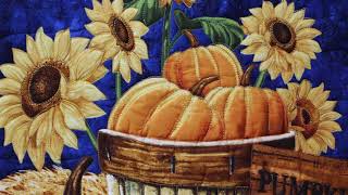 Pumpkins for sale with WonderFil's 12wt threads in rayon, Accent and cotton, Spagetti and Fruitti