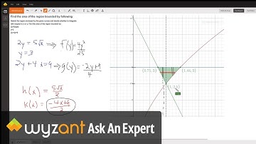 Integrate with respect to x or y-- draw the graph and make a decision which is easier.