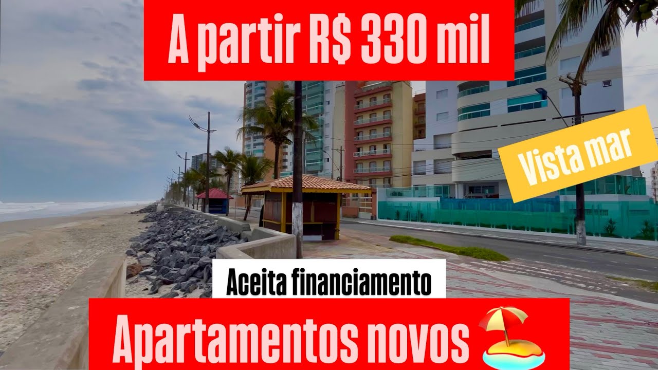 Aptos novos com vista mar a venda. Aceita financiamento bancário, 2 e 3 dormitórios. 