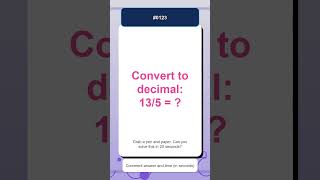 123 | Decimal Practice | Quick Math
