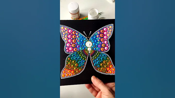 Mandala Art Butterfly Dot Painting #shorts #butterflypainting #dotart #butterflymandalaart