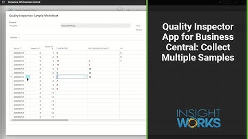 Quality Inspector App for Business Central: Collect Multiple Samples