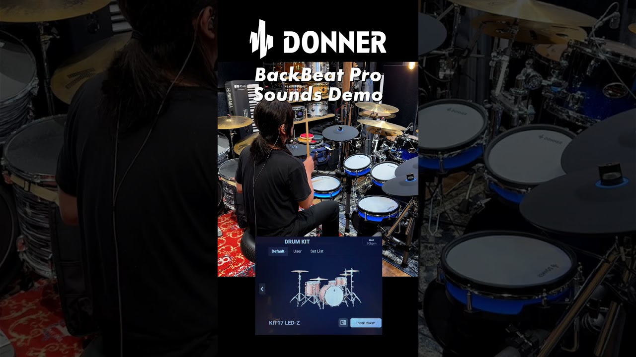 最新電子ドラム DONNER BackBeat Pro 収録キット サウンドデモ #shorts #電子ドラム #Donner