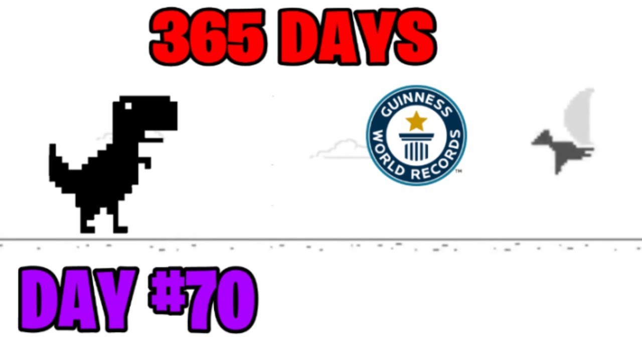 Playing Chrome Dinosaur game FOR 1 YEAR (World Record)But Every Like ...
