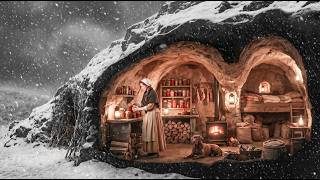 She Built a Hidden Cave Shelter Beneath the Ridge — Then the Worst Blizzard Came