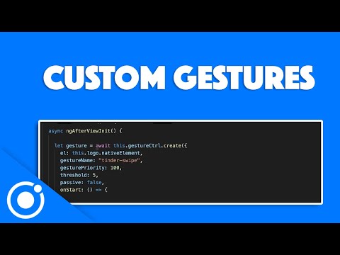 Create Custom Gestures (Simple Tinder Card Animation) in Ionic 5