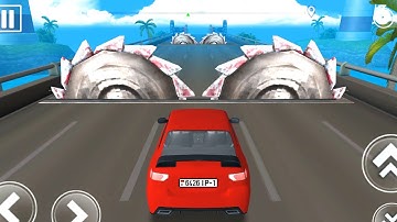 DEADLY RACE #18 Speed Red Car Bumps Challenge 3d Gameplay Android IOS
