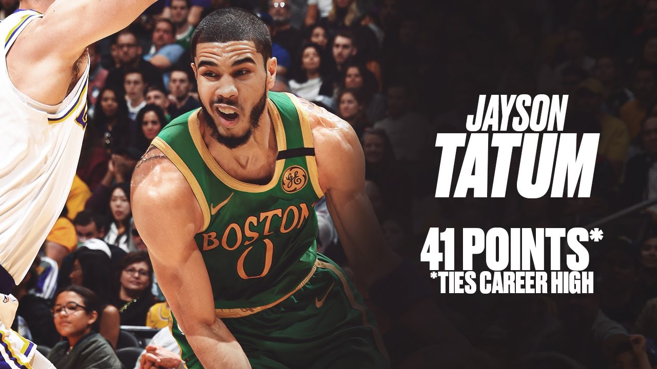 Jayson Tatum Goes Off For 18 Pts In 2nd Quarter vs. Lakers, Ties Career-High With 41 Points In Game