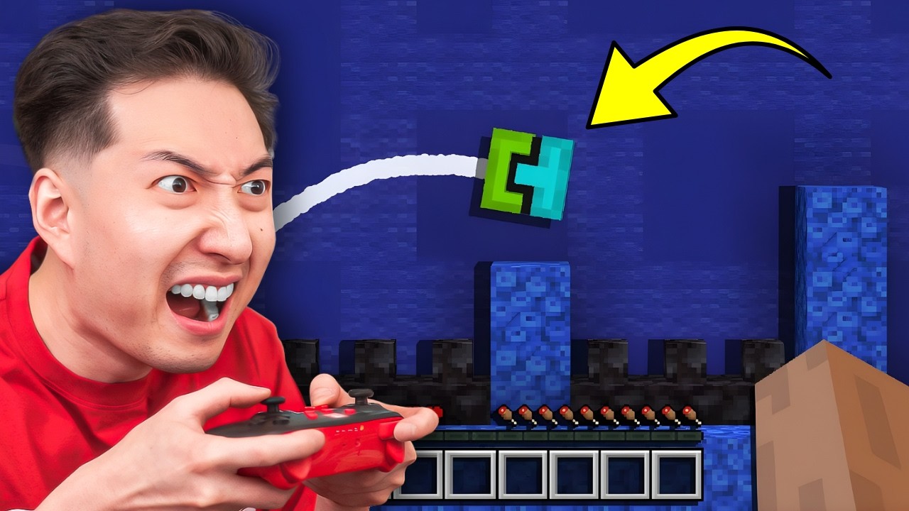 Ashley Rageelixir RageElixir Tries Geometry Dash in Minecraft - YouTube