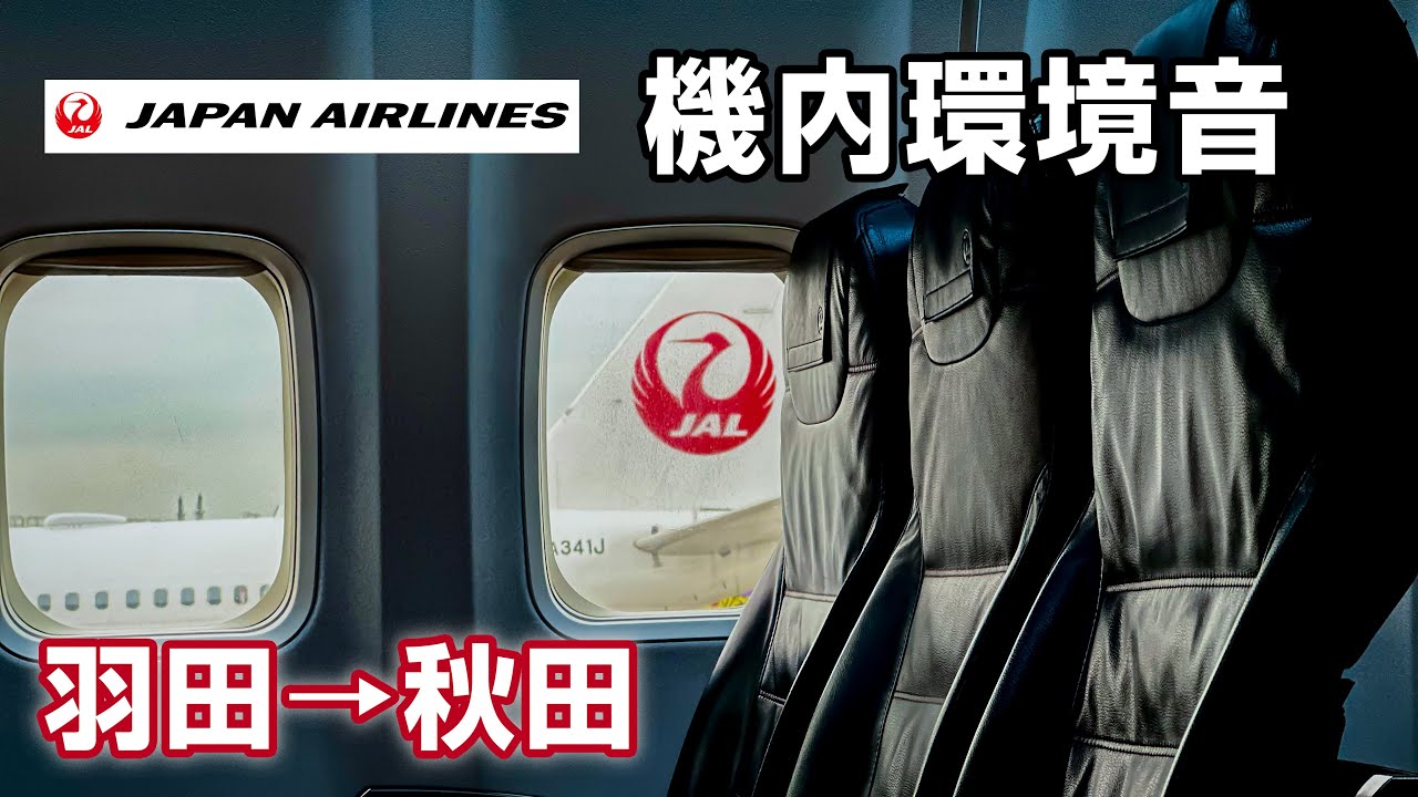 【最高音質】JAL早朝便の静かな機内環境音 羽田→秋田便 JL161 B737-800 JA301J Seat:34A